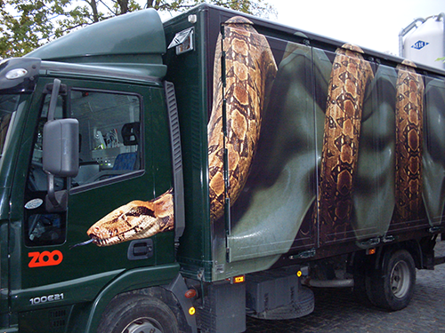 Zoo snake truck
